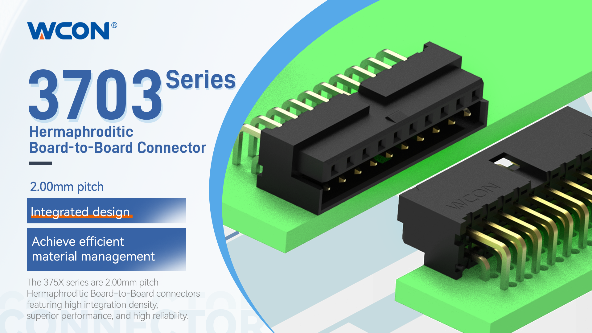 3703 系列雌雄同体板对板乐鱼平台器：集成设计，节省空间和可靠乐鱼平台